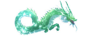 Green Dragon Ancient Buildings Vinyl Car Decal Sticker – Waterproof & UV-Resistant 7.14"