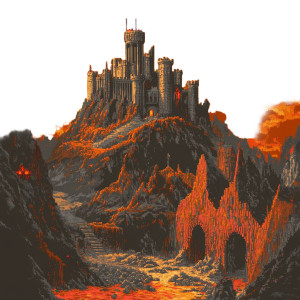 Hell Mountain Castle Ps1 Vinyl Car Decal Sticker – Waterproof & UV-Resistant 4.0"