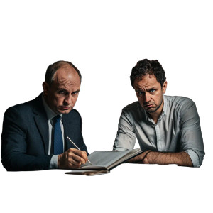 Lawyer Demon Debt Collage Vinyl Car Decal Sticker – Waterproof & UV-Resistant 4.0"