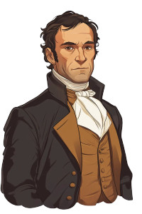 Lyman Sherman Portrait 1800S Vinyl Car Decal Sticker – Waterproof & UV-Resistant 4.0"