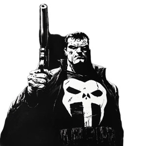Punisher Diesepunk Mignola Vinyl Car Decal Sticker – Waterproof & UV-Resistant 4.0"
