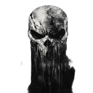 Punisher Tshirt Black Vinyl Car Decal Sticker – Waterproof & UV-Resistant 4.0"