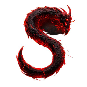 Red Demonic S Logo Vinyl Car Decal Sticker – Waterproof & UV-Resistant 4.0"