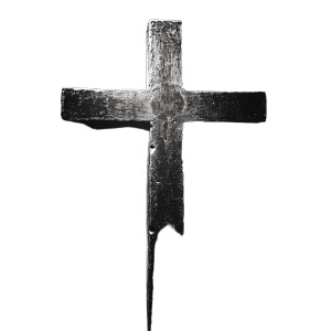 Upside Down Cross Black White Vinyl Car Decal Sticker – Waterproof & UV-Resistant 4.0"