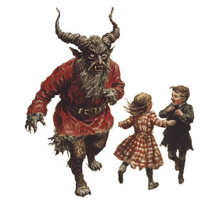 Vintage Krampus Children Forest Vinyl Car Decal Sticker – Waterproof & UV-Resistant 4.0"