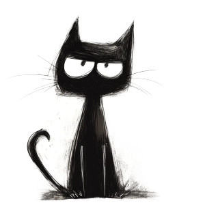 Annoyed Cat Sketch Vinyl Car Decal Sticker – Waterproof & UV-Resistant 4.0" Annoyed Cat Sketch Vinyl Car Decal Sticker – Waterproof & UV-Resistant 4.0"