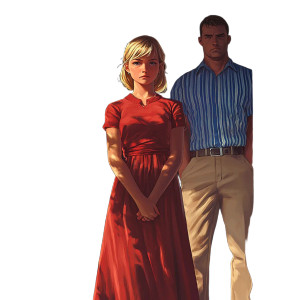 Blonde Girl Red Dress Portrait Vinyl Car Decal Sticker – Waterproof & UV-Resistant 4.0" Blonde Girl Red Dress Portrait Vinyl Car Decal Sticker – Waterproof & UV-Resistant 4.0"