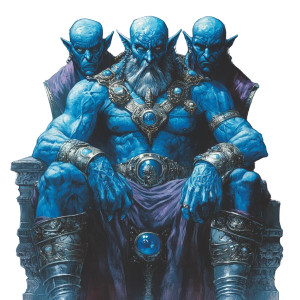 Blue Giant Throne Vinyl Car Decal Sticker – Waterproof & UV-Resistant 4.0"