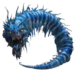 Blue Undead Centipede Monster Vinyl Car Decal Sticker – Waterproof & UV-Resistant 4.0"