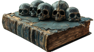 Cracked Book Halloween Masks Vinyl Car Decal Sticker – Waterproof & UV-Resistant 7.14"