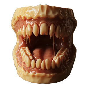 Creepy Teeth Slime Vinyl Car Decal Sticker – Waterproof & UV-Resistant 4.0"