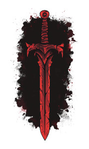 Evil Jagged Longsword Vinyl Car Decal Sticker – Waterproof & UV-Resistant 4.0"