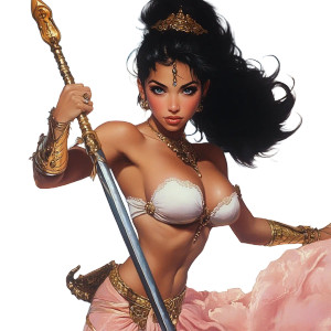 Fantasy Lithograph Female Spear Vinyl Car Decal Sticker – Waterproof & UV-Resistant 4.0" Fantasy Lithograph Female Spear Vinyl Car Decal Sticker – Waterproof & UV-Resistant 4.0"