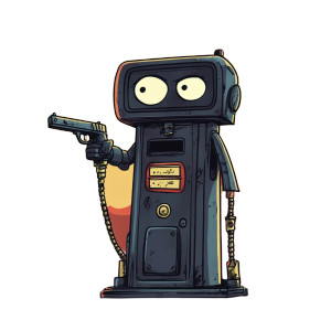 Gas Pump Gun Vinyl Car Decal Sticker – Waterproof & UV-Resistant 4.0"