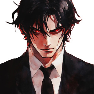 Handsome Man Red Eyes Suit Vinyl Car Decal Sticker – Waterproof & UV-Resistant 4.0"