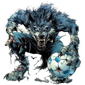 Jim Lee Wolf Soccer Vinyl Car Decal Sticker – Waterproof & UV-Resistant 4.0"