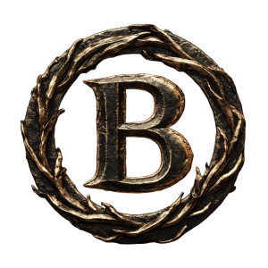 Majestic B Flames Vinyl Car Decal Sticker – Waterproof & UV-Resistant 4.0"