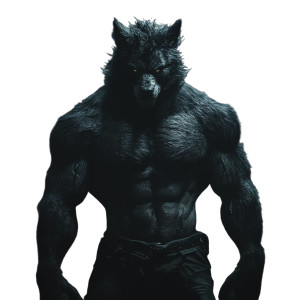 Muscular Werewolf Dark Forest Vinyl Car Decal Sticker – Waterproof & UV-Resistant 4.0"