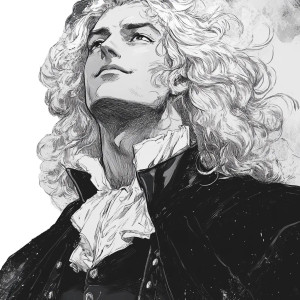 Newton Manga Portrait Vinyl Car Decal Sticker – Waterproof & UV-Resistant 4.0"