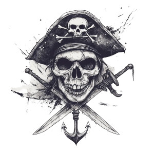 Pirate Tattoo Design Vinyl Car Decal Sticker – Waterproof & UV-Resistant 4.0" Pirate Tattoo Design Vinyl Car Decal Sticker – Waterproof & UV-Resistant 4.0"