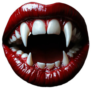 Red Lips Vampire Teeth Vinyl Car Decal Sticker – Waterproof & UV-Resistant 4.0" Red Lips Vampire Teeth Vinyl Car Decal Sticker – Waterproof & UV-Resistant 4.0"