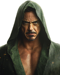 Robert Downey Doom Costume Vinyl Car Decal Sticker – Waterproof & UV-Resistant 4.0"
