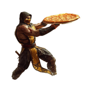 Scorpion Throwing Pizza Vinyl Car Decal Sticker – Waterproof & UV-Resistant 4.0"