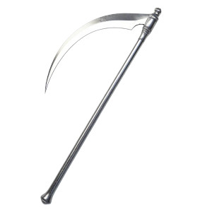 Simple Scythe White Background Vinyl Car Decal Sticker – Waterproof & UV-Resistant 4.0"