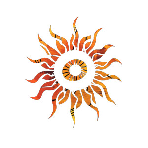 Solarpunk Logo Spiral Font Vinyl Car Decal Sticker – Waterproof & UV-Resistant 4.0"