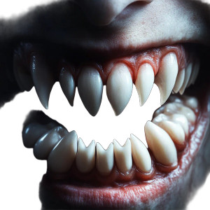 Vampire Teeth Image Vinyl Car Decal Sticker – Waterproof & UV-Resistant 4.0" Vampire Teeth Image Vinyl Car Decal Sticker – Waterproof & UV-Resistant 4.0"