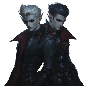 Vampire Twins Anime Rpg Vinyl Car Decal Sticker – Waterproof & UV-Resistant 4.0"