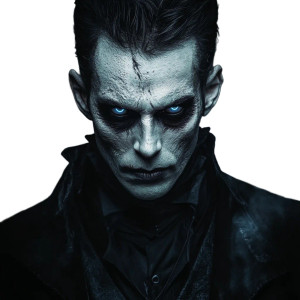 Vampire White Skin Blue Eyes Vinyl Car Decal Sticker – Waterproof & UV-Resistant 4.0"