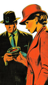 1960S Crime Detectives Illustration Vinyl Car Decal Sticker – Waterproof & UV-Resistant 4.0"
