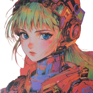 90S Anime Cyberpunk Girl Vinyl Car Decal Sticker – Waterproof & UV-Resistant 4.0"