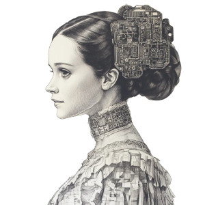 Ada Lovelace Pencil Art Vinyl Car Decal Sticker – Waterproof & UV-Resistant 4.0"