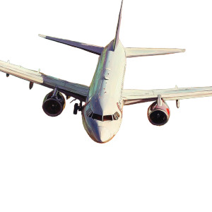 Airplane Landing Aerial Oil Vinyl Car Decal Sticker – Waterproof & UV-Resistant 4.0"