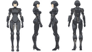 Anime Cyborg Female Design Vinyl Car Decal Sticker – Waterproof & UV-Resistant 7.14"