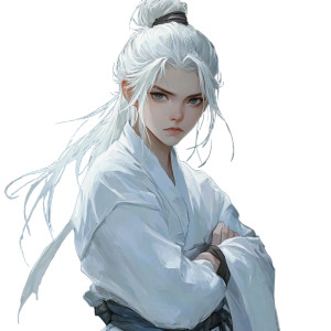 Anime Fantasy White Hair Boy Vinyl Car Decal Sticker – Waterproof & UV-Resistant 4.0"