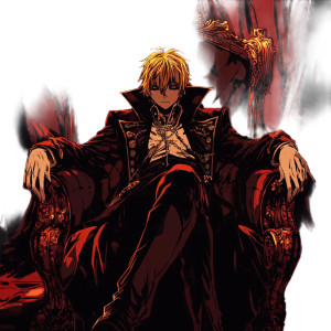 Anime King Royal Chair Vinyl Car Decal Sticker – Waterproof & UV-Resistant 4.0"