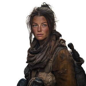 Apocalyptic Villager Portrait Vinyl Car Decal Sticker – Waterproof & UV-Resistant 4.0"