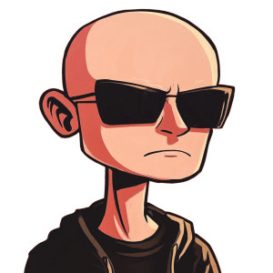 Bald Carton Scott Pilgrim Vinyl Car Decal Sticker – Waterproof & UV-Resistant 4.0"