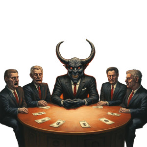 Baphomet Laughing Politicians Fire Vinyl Car Decal Sticker – Waterproof & UV-Resistant 4.0" Baphomet Laughing Politicians Fire Vinyl Car Decal Sticker – Waterproof & UV-Resistant 4.0"