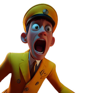 Bellboy Screaming Monsters Chasing Vinyl Car Decal Sticker – Waterproof & UV-Resistant 4.0"