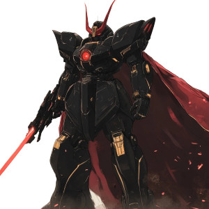 Black Gundam Red Cape Vinyl Car Decal Sticker – Waterproof & UV-Resistant 4.0" Black Gundam Red Cape Vinyl Car Decal Sticker – Waterproof & UV-Resistant 4.0"