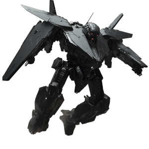 Black Mecha Stealth Bomber Vinyl Car Decal Sticker – Waterproof & UV-Resistant 4.0"