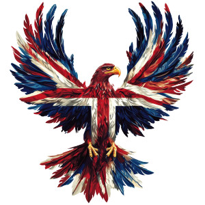 British Right Emblem Vinyl Car Decal Sticker – Waterproof & UV-Resistant 4.0"