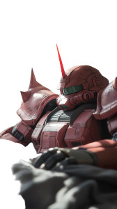 Chars Red Zaku Sunlight Bed Vinyl Car Decal Sticker – Waterproof & UV-Resistant 4.85"