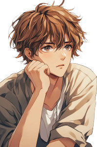 Cute Anime Boy Pondering Vinyl Car Decal Sticker – Waterproof & UV-Resistant 4.0" Cute Anime Boy Pondering Vinyl Car Decal Sticker – Waterproof & UV-Resistant 4.0"