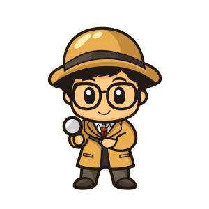 Cute Detective Anime Logo Vinyl Car Decal Sticker – Waterproof & UV-Resistant 4.0"