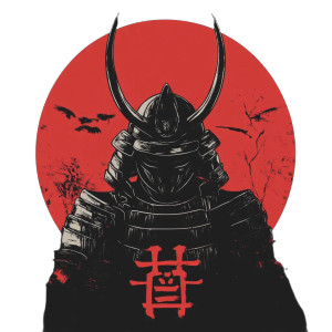 Cyberpunk Samurai Logo Vinyl Car Decal Sticker – Waterproof & UV-Resistant 4.0"